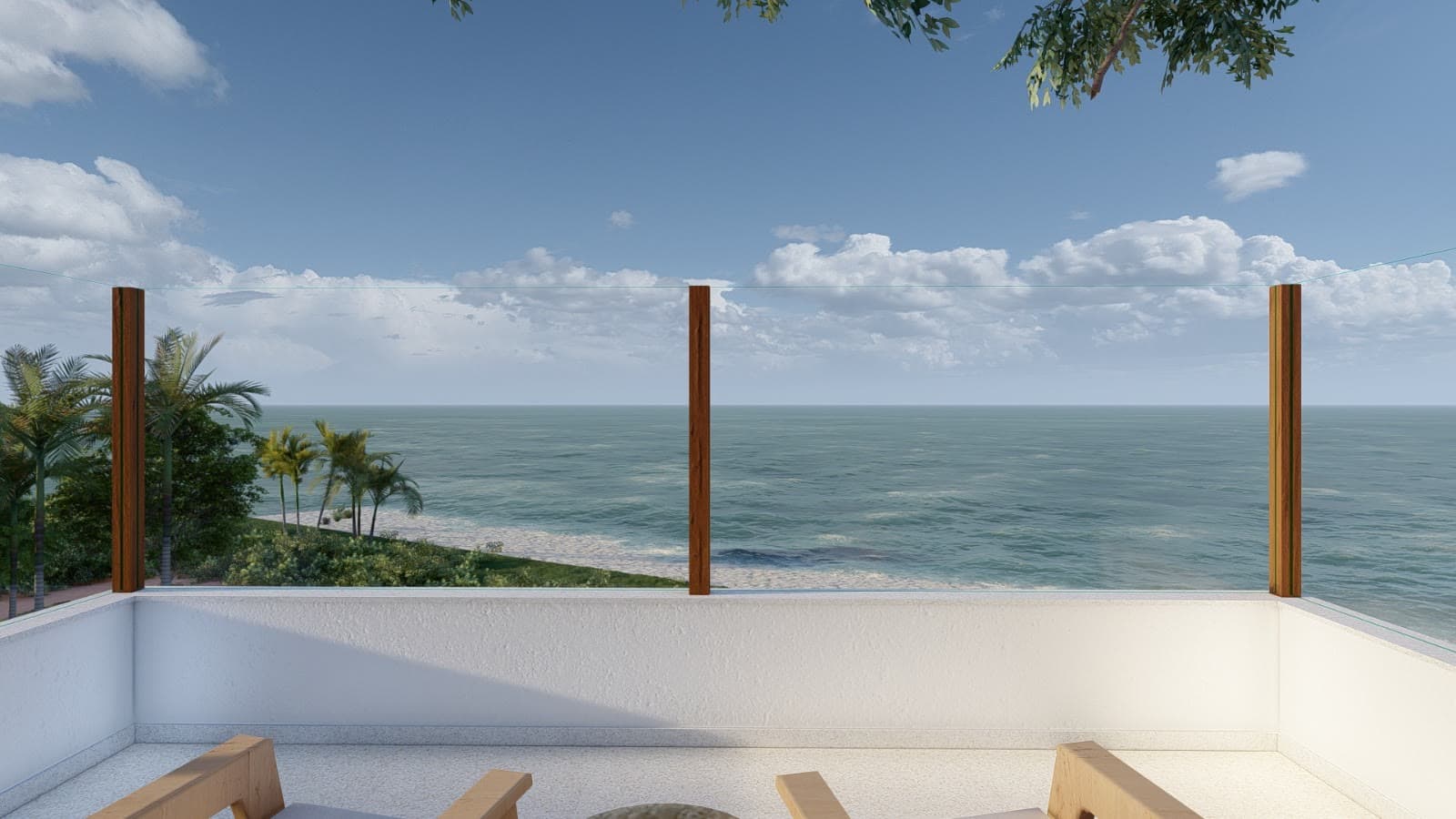 Uma praia mais reservada.